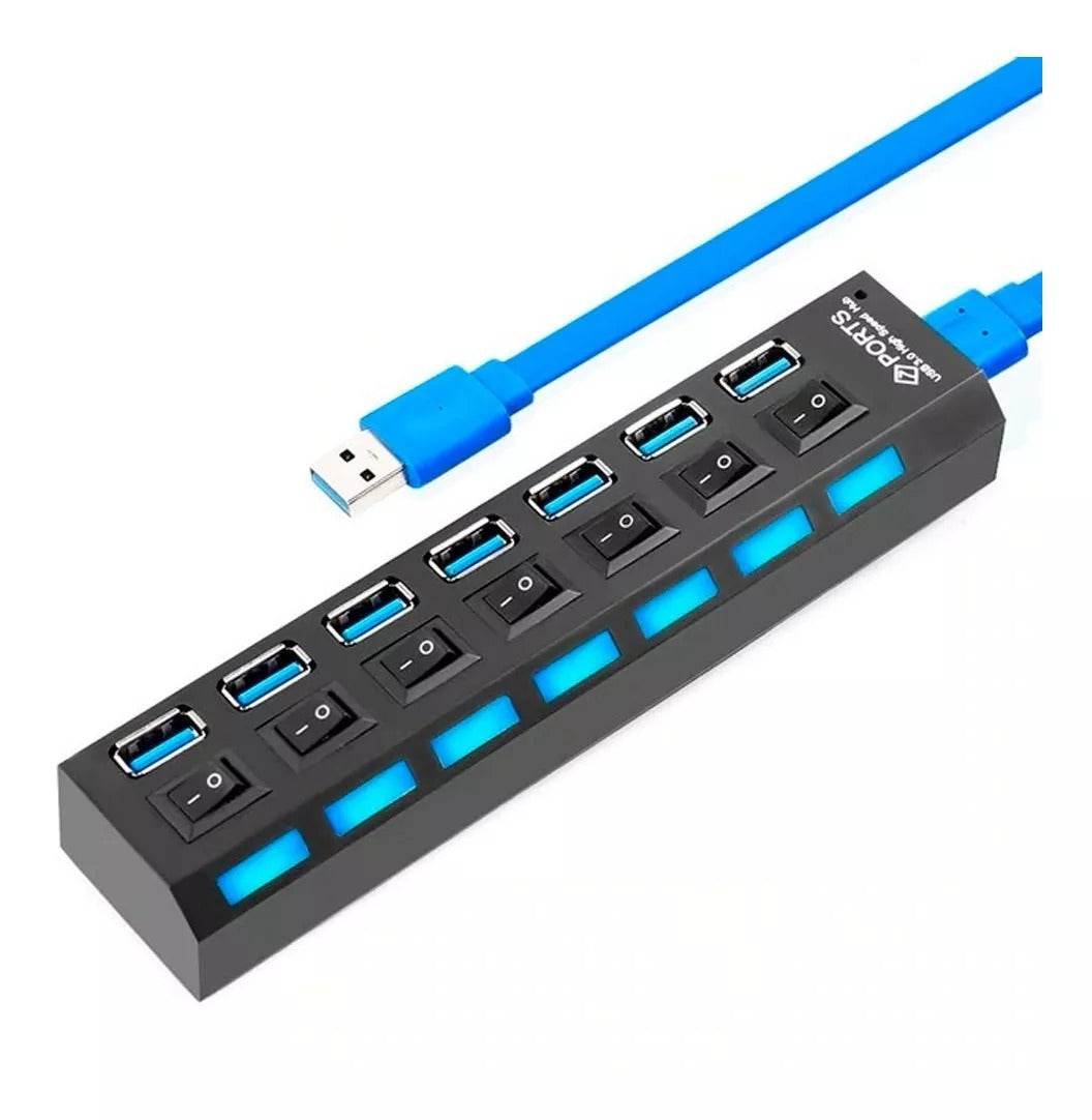 Hub Usb 3.0 7 Puertos De Alta Velocidad