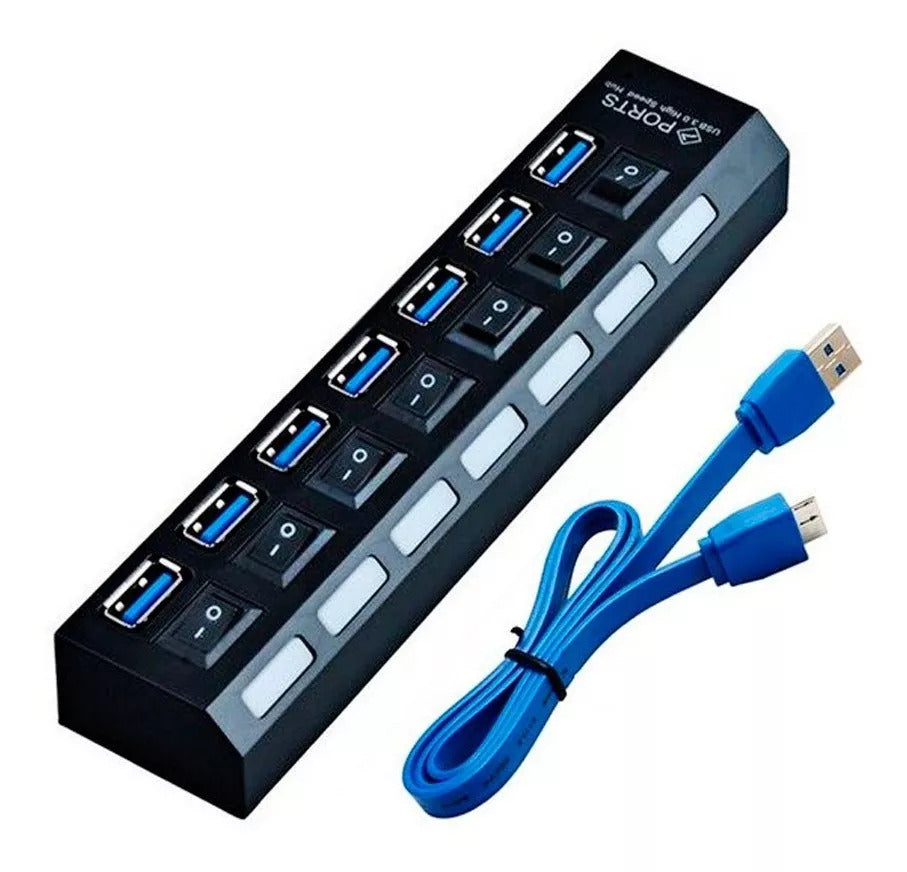 Hub Usb 3.0 7 Puertos De Alta Velocidad